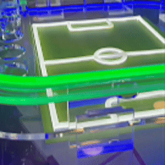 Porta Shots Futbolero instalado en pared - Electric Neon