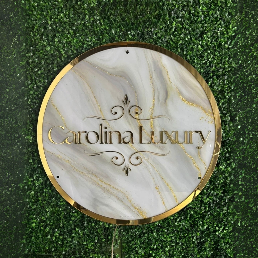 Logo Acrilico Espejo Circular