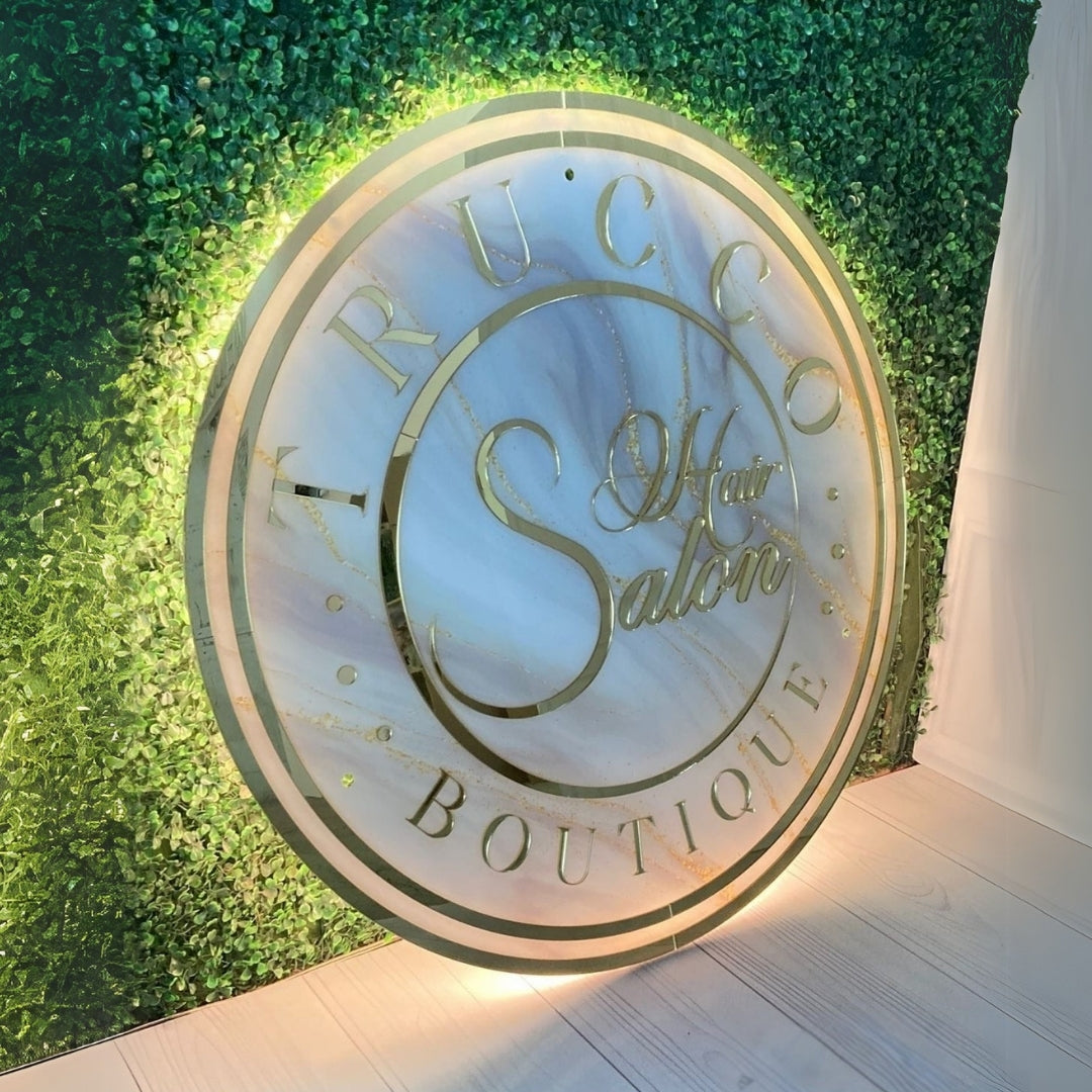 Logo Acrilico Espejo Circular