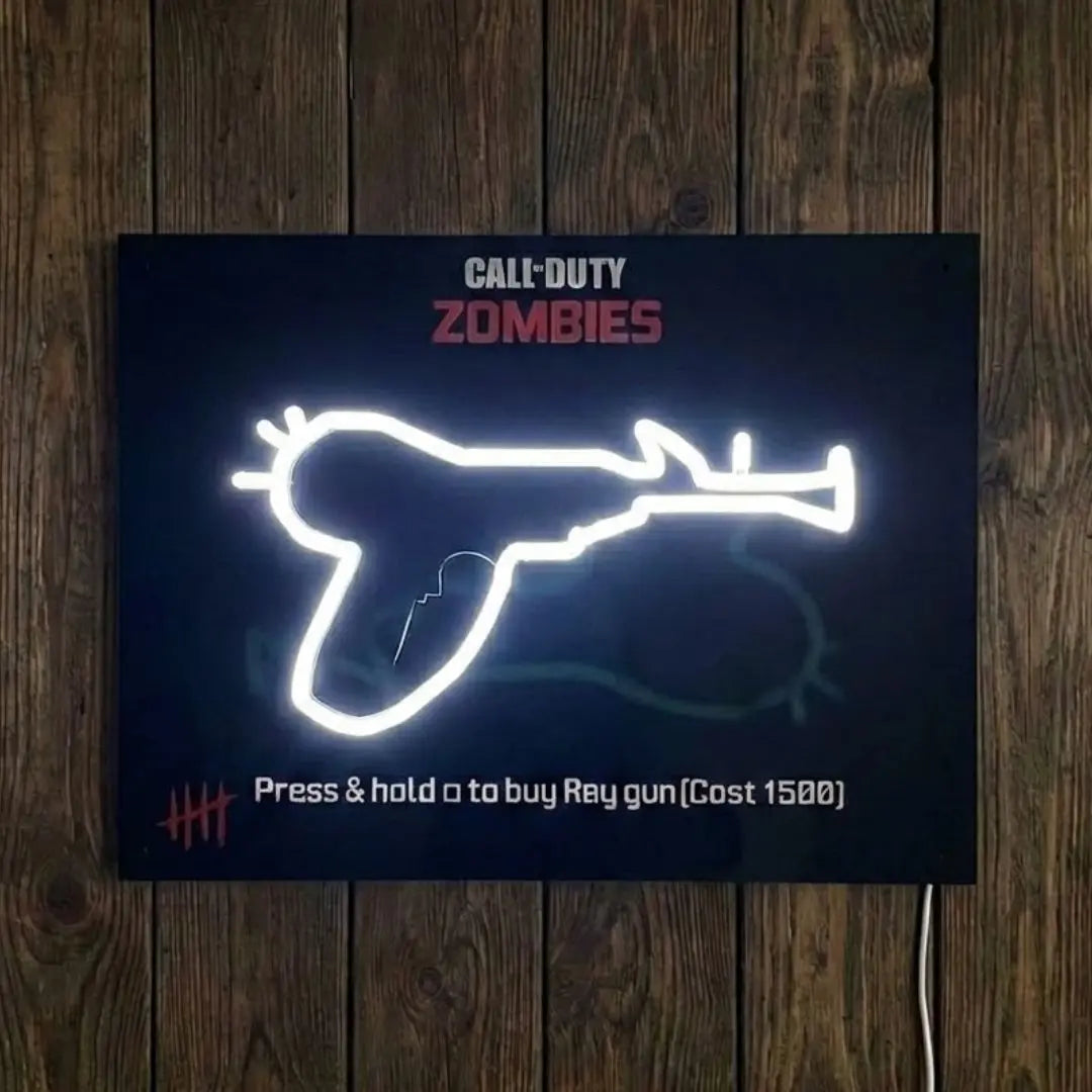 Cuadro de Acrílico con Neón Led de Call Of Duty Zombies Raygun ...