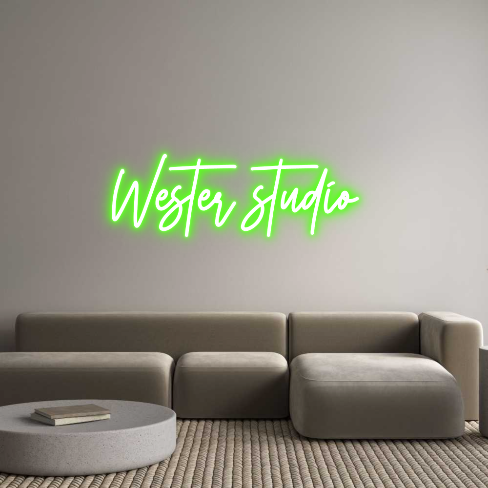 Frase Personalizada Neón Wester studio