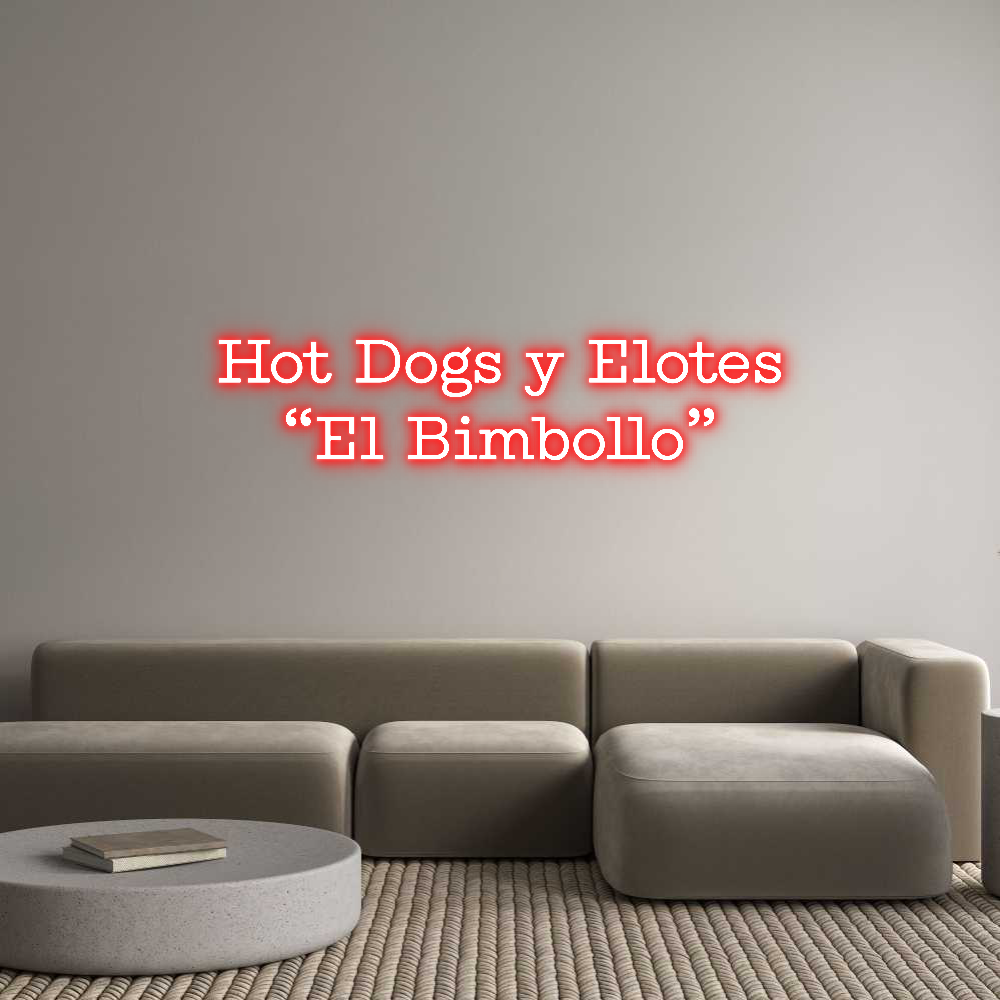 Frase Personalizada Neón Hot Dogs y El...