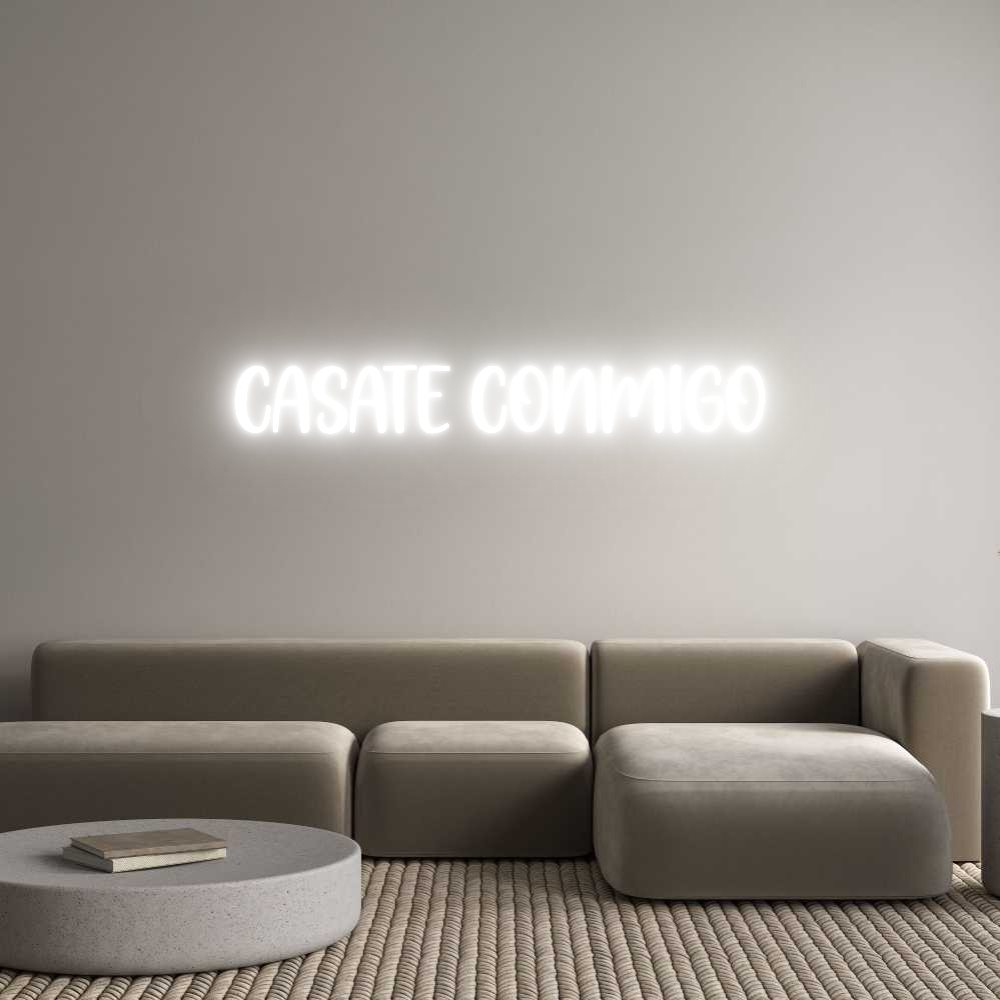 Frase Personalizada Neón CASATE CONMIGO