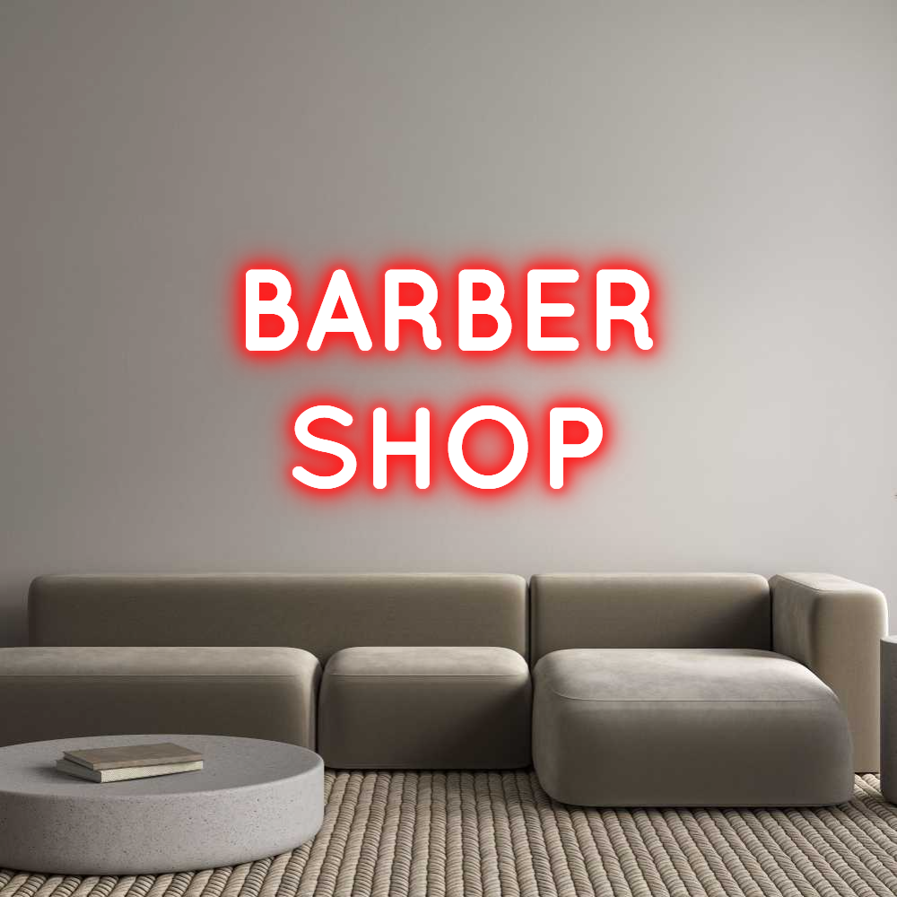 Frase Personalizada Neón BARBER
SHOP