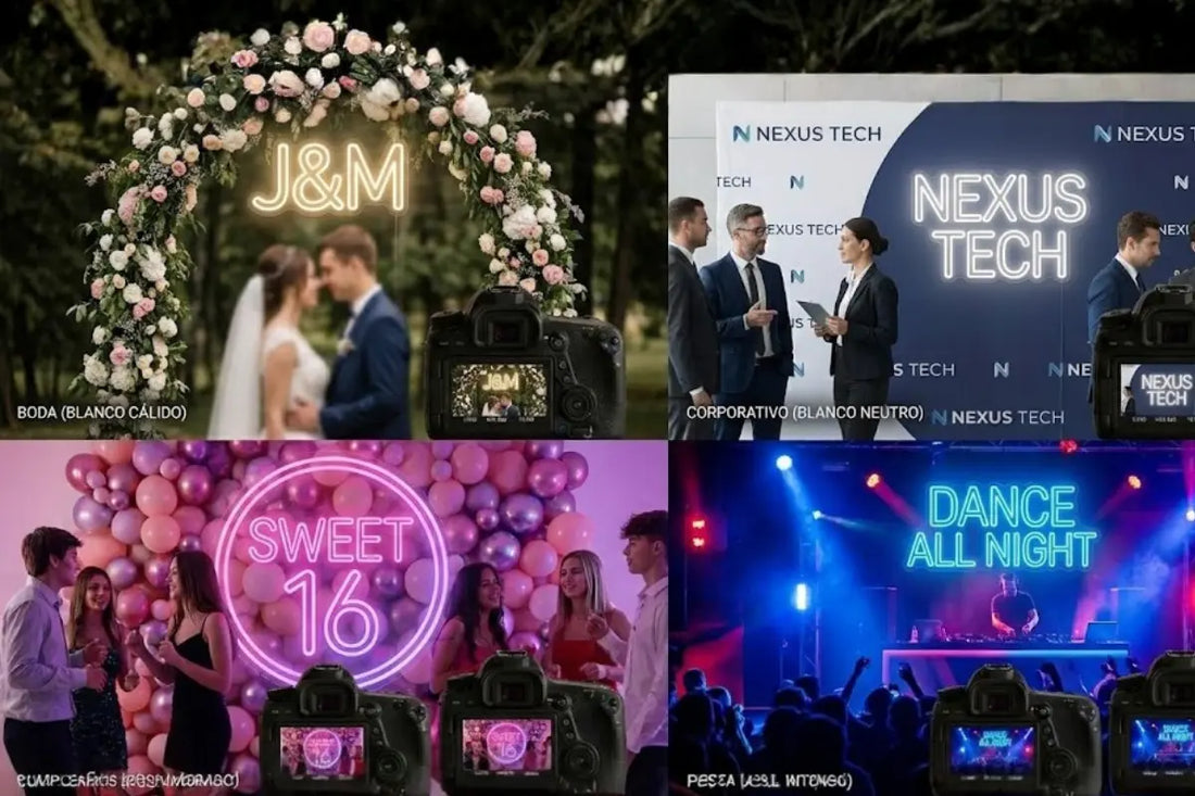 Letreros neón para eventos: guía para que se luzcan en fotos