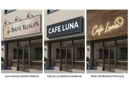 ¿Lona, caja de luz o Neón LED? Cómo elegir el letrero que más te conviene