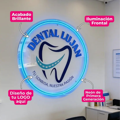 Logo Circular Personalizado con Luz Directa