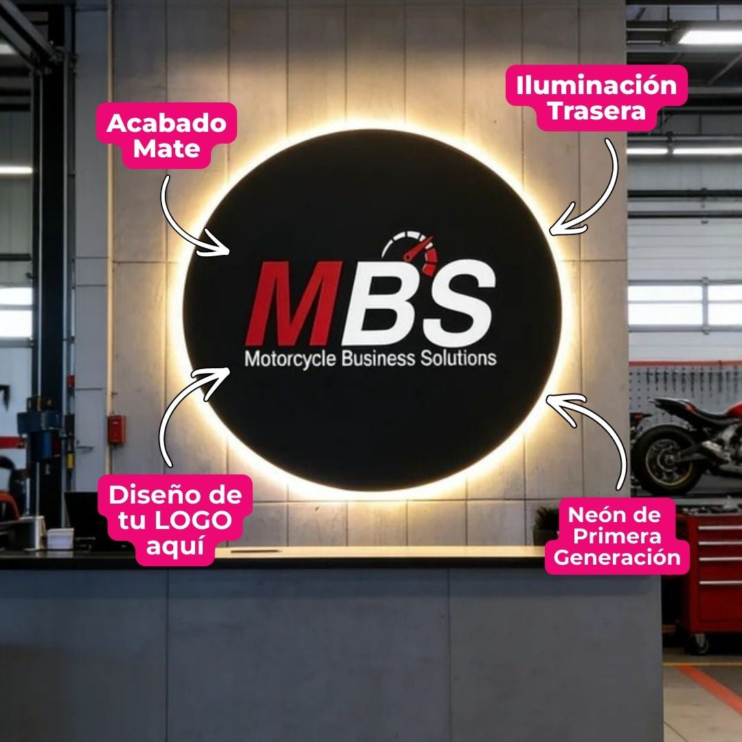 Logo Circular Personalizado con Luz Indirecta