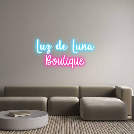 Frase Personalizada Neón Luz de Luna 
...