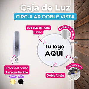 Caja de luz doble vista