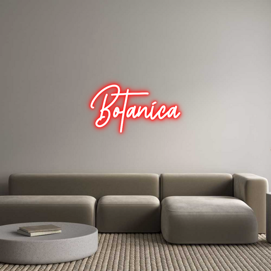 Frase Personalizada Neón Botanica