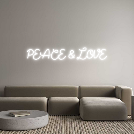 Custom Neon: PEACE & LOVE