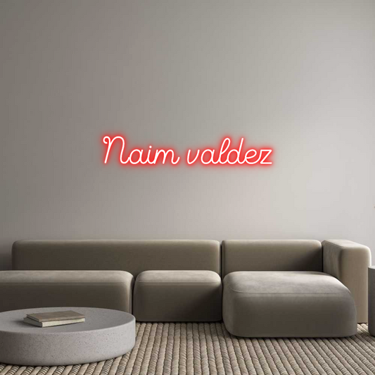 Frase Personalizada Neón Naim valdez