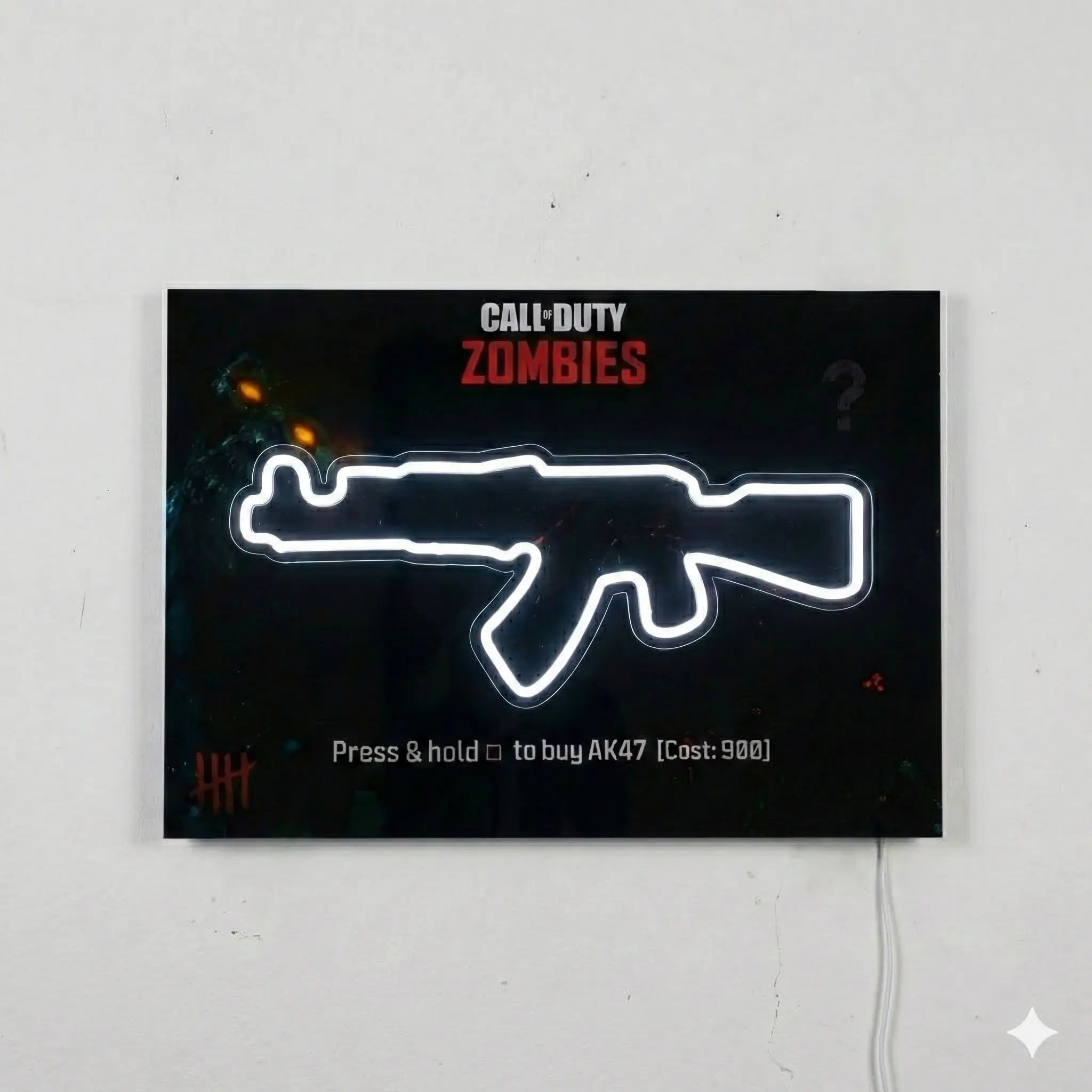 Cuadro de Acrílico con Neón Led de Call Of Duty Zombies AK47 – Electric ...
