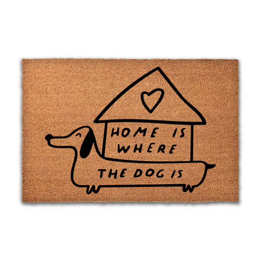 Tapete de entrada - Home is where, the dog is