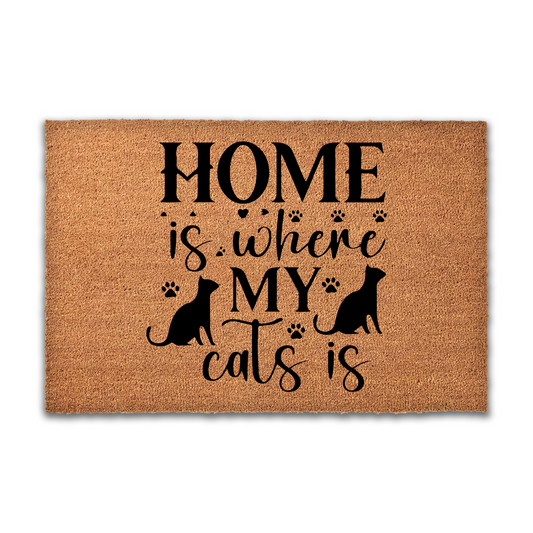 Tapete de entrada - Home is where my cat is