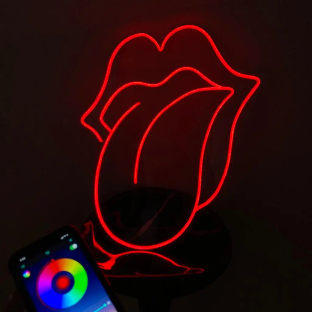 Lengua Rolling Stones — Electric Neon