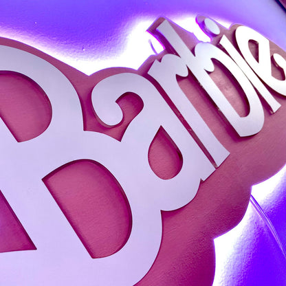 Logotipo Barbie con luz led