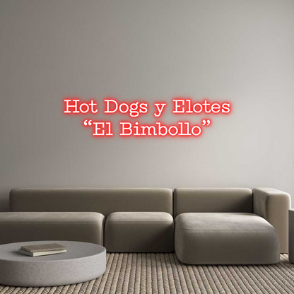 Frase Personalizada Neón Hot Dogs y El...