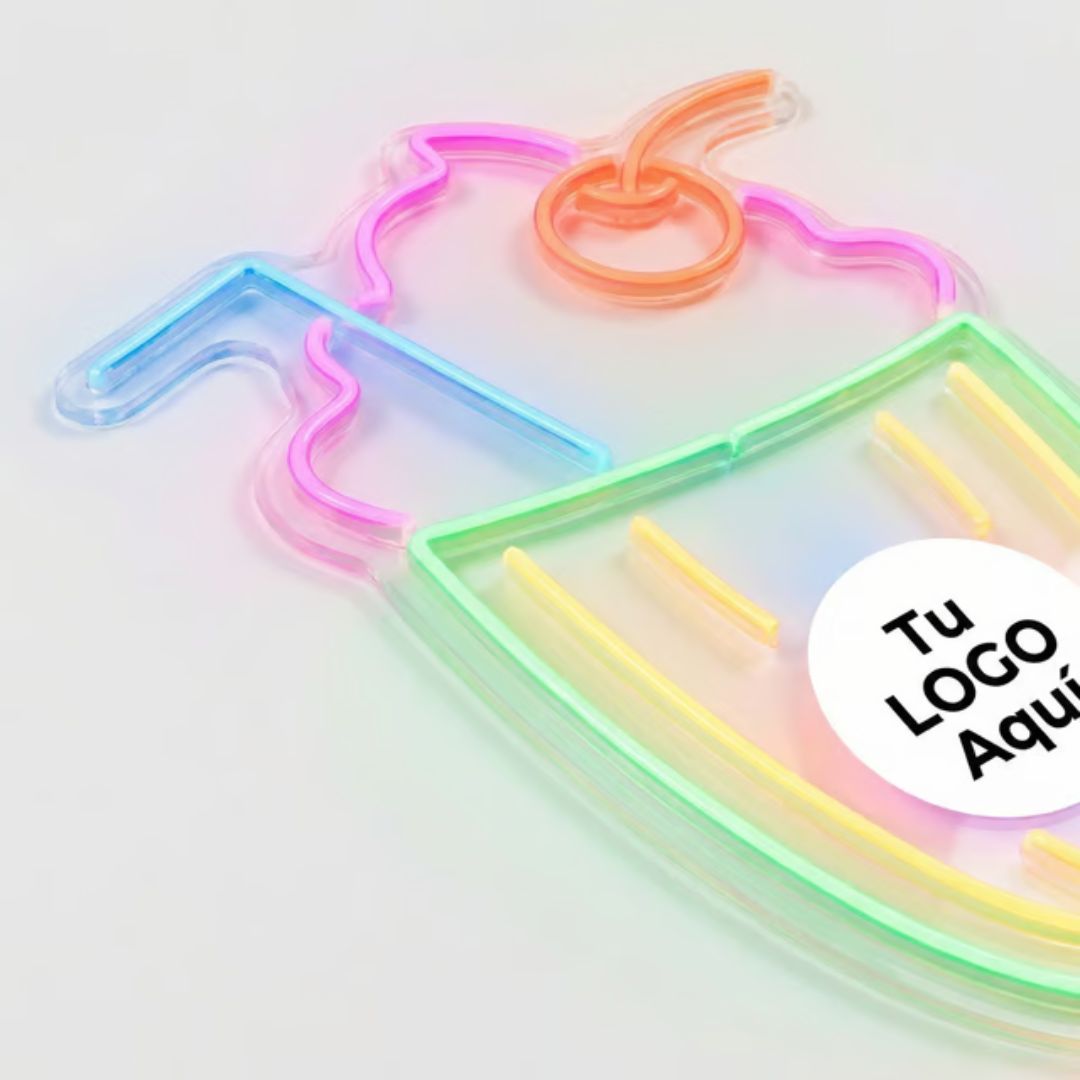 Letrero Neón LED Malteada con Logo