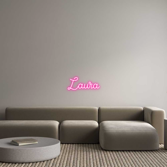 Frase Personalizada Neón Laura