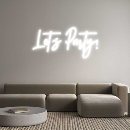 Frase Personalizada Neón Let´s Party!