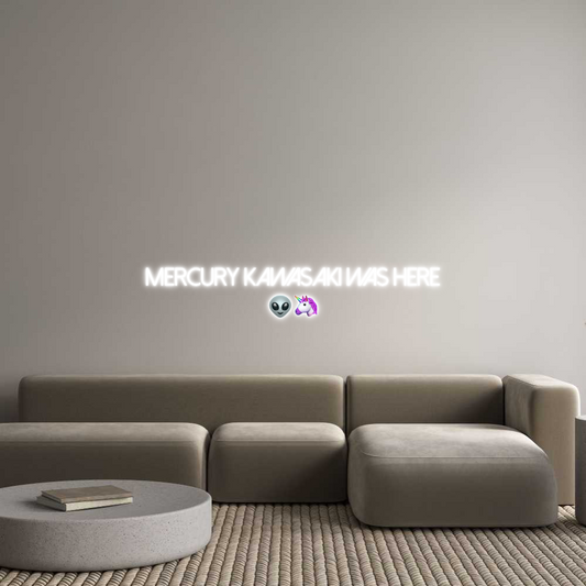 Frase Personalizada Neón MERCURY KAWAS...