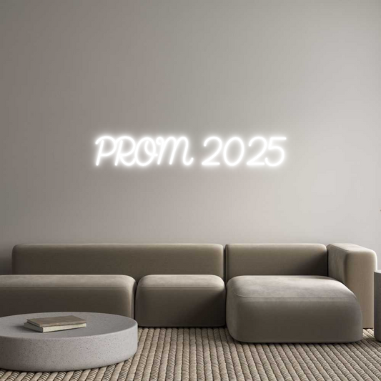 Frase Personalizada Neón PROM 2025