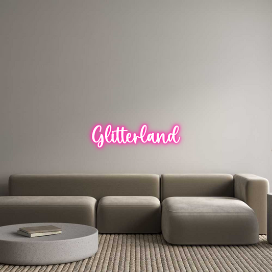Frase Personalizada Neón Glitterland