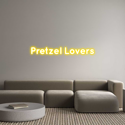 Frase Personalizada Neón Pretzel Lovers