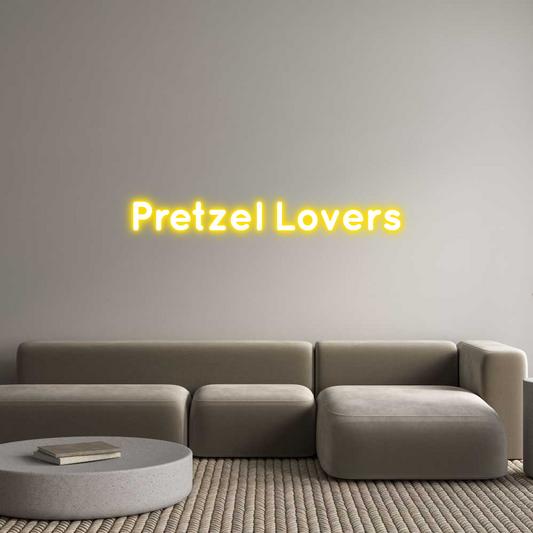 Frase Personalizada Neón Pretzel Lovers