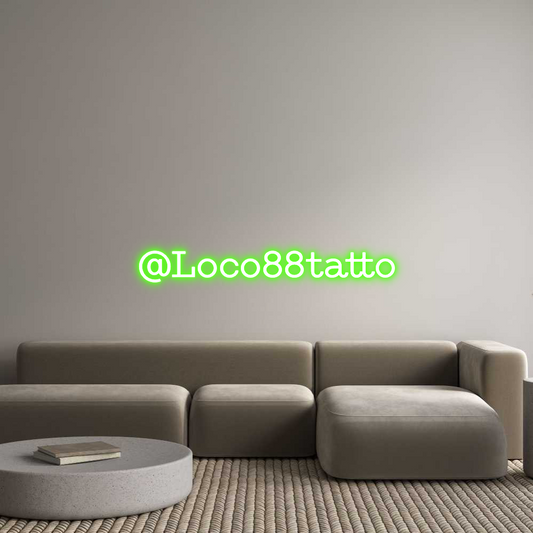 Frase Personalizada Neón @Loco88tatto