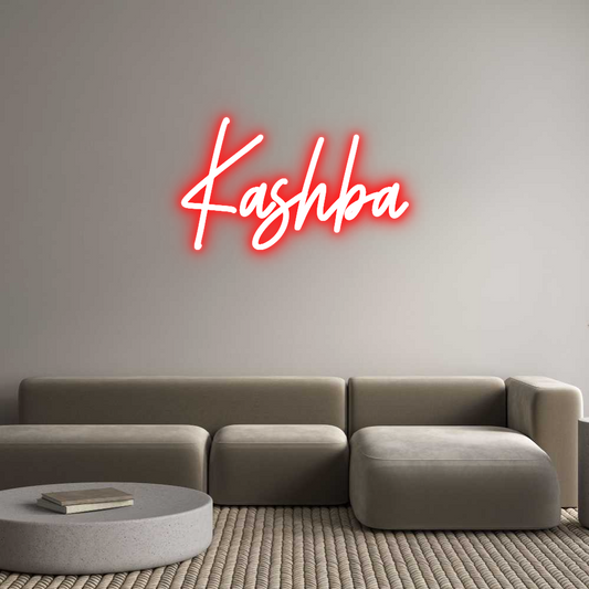 Frase Personalizada Neón Kashba