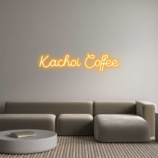 Frase Personalizada Neón Kachoi Coffee