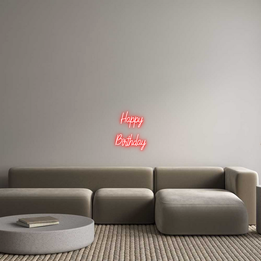 Frase Personalizada Neón Happy
Birthd...