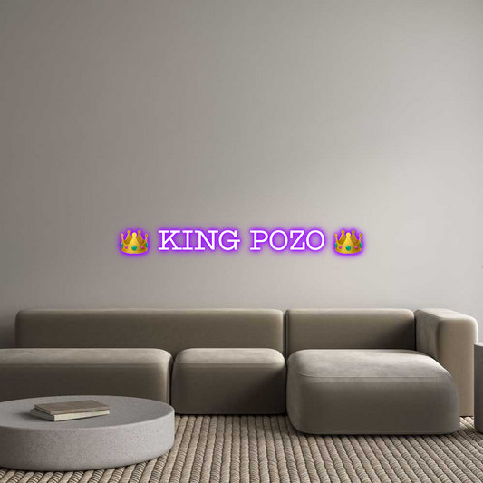 Frase Personalizada Neón 👑 KING POZO ...