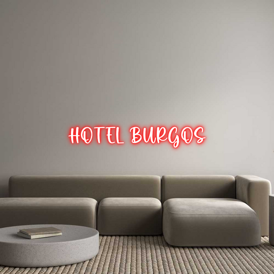Frase Personalizada Neón HOTEL BURGOS