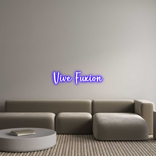 Frase Personalizada Neón Vive Fuxion