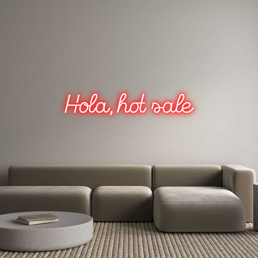 Frase Personalizada Neón Hola, hot sale