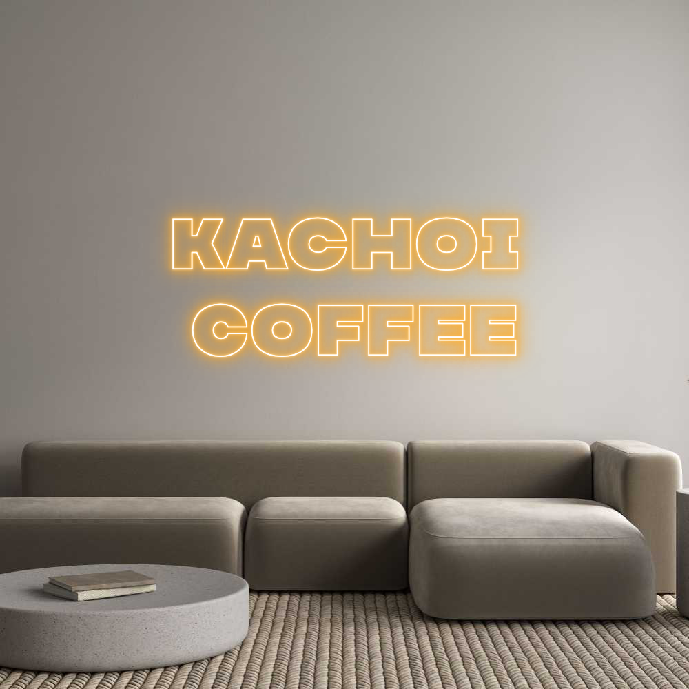 Frase Personalizada Neón Kachoi 
Coffee
