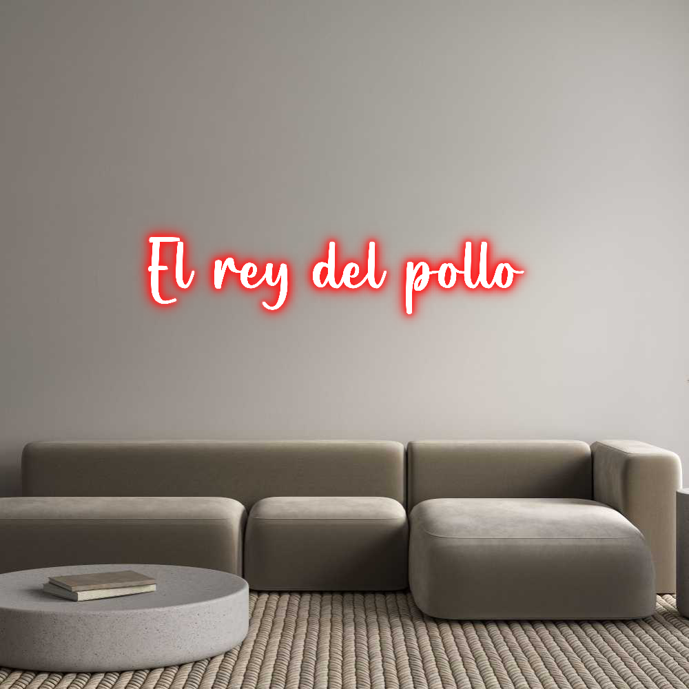 Frase Personalizada Neón El rey del po...