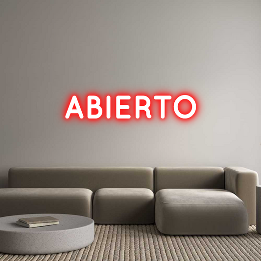 Frase Personalizada Neón ABIERTO