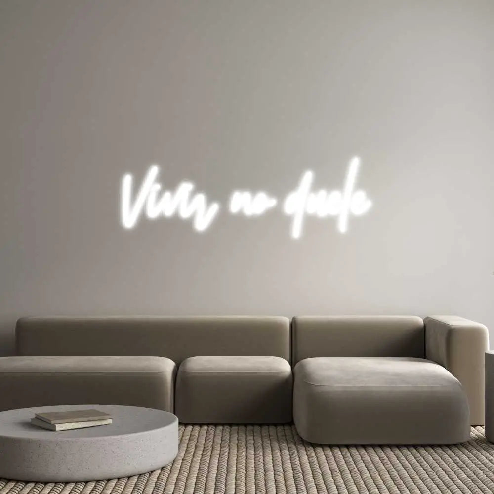 Letrero de neón LED «Frase Personalizada Neón Vivir no duele» — encendido, vista principal | Electric Neon